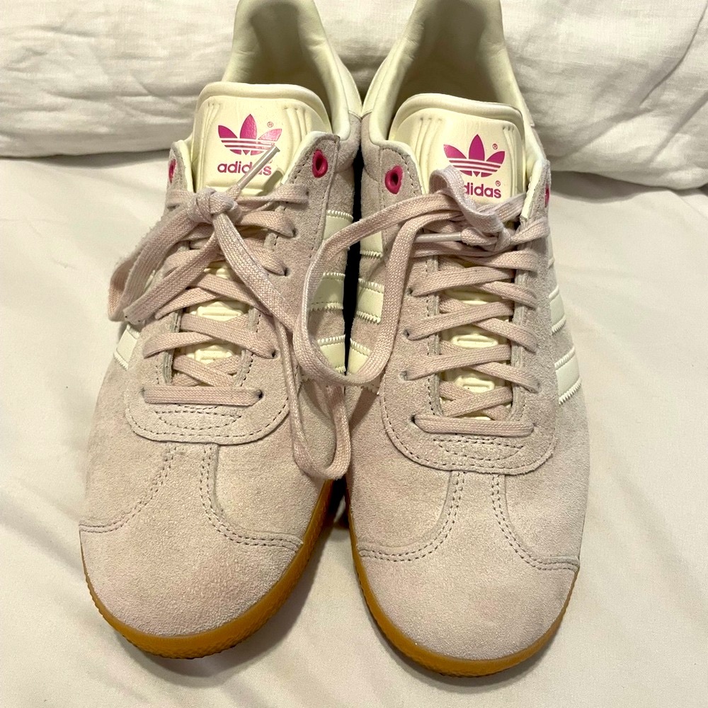 Adidas Women's Light Pink Suede Sneakers